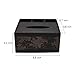 MAGGIFT Tissue Box,Stylish PU Leather Tissue Box Holder,Rectangular Retro Pattern Leather Facial Tissue Box Napkin Holder for Home Office