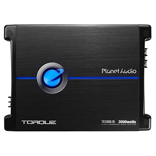Planet Audio TR3000.1D Class D Car Amplifier - 3000 Watts, 1 Ohm Stable, Digital, Monoblock, Mosfet Power Supply, Great for Subwoofers