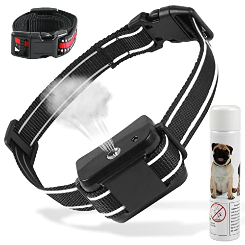 LIVELYLEAP Citronella Dog Bark Collar, Rechargeable Anti Bark Collar [1 Citronella Spray Refill] 2 Adjustable Spray & Sensitivity Level Humane No Shock Barking Collar for Small Medium Large Dogs/Breed