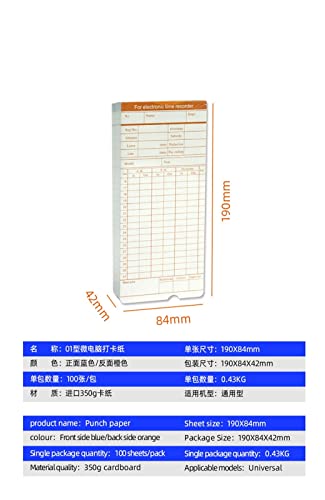 Fbite Fingerprint Attendance Machine 4Pcs Clock In English Time Attendance Paper Card Commute Record Paper Time Attendance Paper Card Record Card Automatically Generate Attendance Data #TOP5