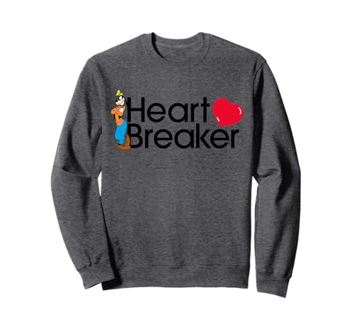 Sweat Disney Goofy Valentine Heartbreaker vêtement col rond coton molleton