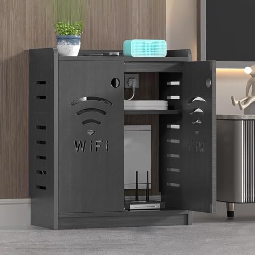 Meuble cache câbles avec multiprise pour en finir avec les fils emmêlés sous le bureau
