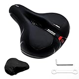 Fahrradsattel Herren Damen Bequem Weich, Fahrrad Sattel Bequem Gelsattel, Weich Memory Foam MTB Rennrad 26 * 21cm Atmungsaktiv Wasserdicht
