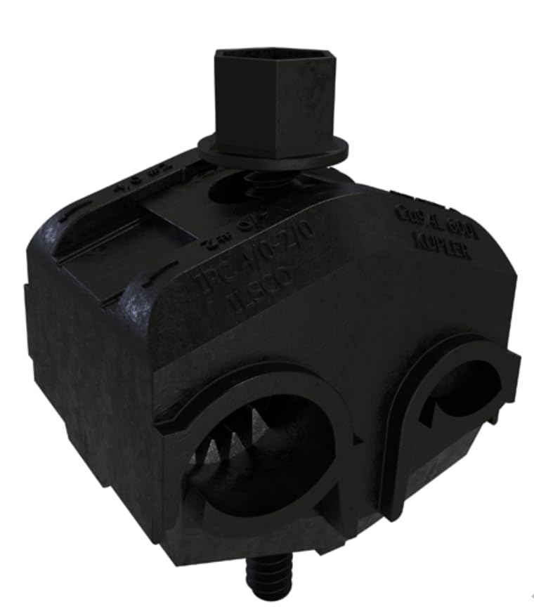 IPC-4/0-2/0 KUP-L-Tap Insulation Piercing Copper Connector, Dual Rated, Main Conductor Range 4/0-2,...