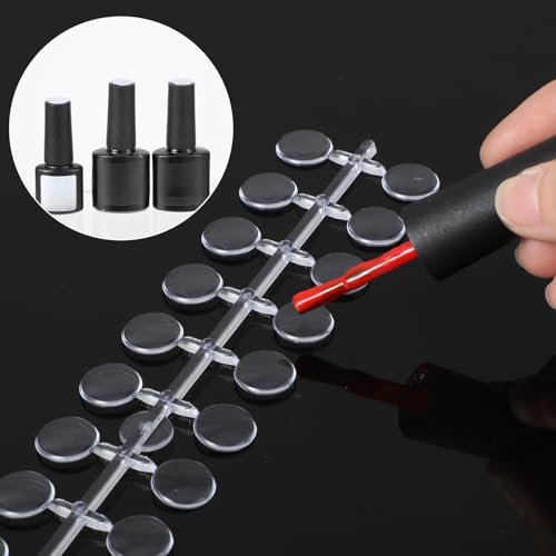 360 Pcs Round Nail Polish Swatches Dots, Clear Nail Swatches for Gel Polish, Nails Color Display Tips with Adhesive Stickers, Nails Swatch Book for Polishes DIY Training Practicing Displaying - Image 6