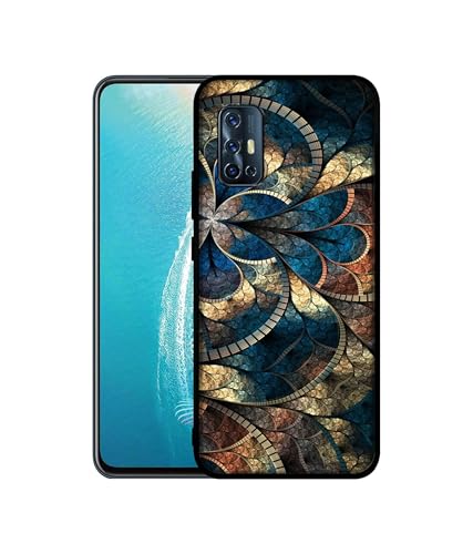 Image of Fractional Pattern Design Premium 2D Printed Metal Back Case Cover for Vivo V17 4G / V19 Neo 4G
