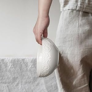 Artena Cereal Bowls 26 OZ, Ceramic Soup Bowls For Kitchen, Embossment Bowls For Rice Pasta Salad, White Bowls For Breakfast Lunch Dinner, 6 Inch, Set Of 6, Dishwasher & Microwave Safe, Floral Artena Cereal Bowls 26 OZ Ceramic Soup Bowls For Kitchen Embossment Bowls For Rice Pasta Salad White Bowls For Breakfast Lunch Dinner 6 Inch Set Of 6 Dishwasher Microwave Safe Floral