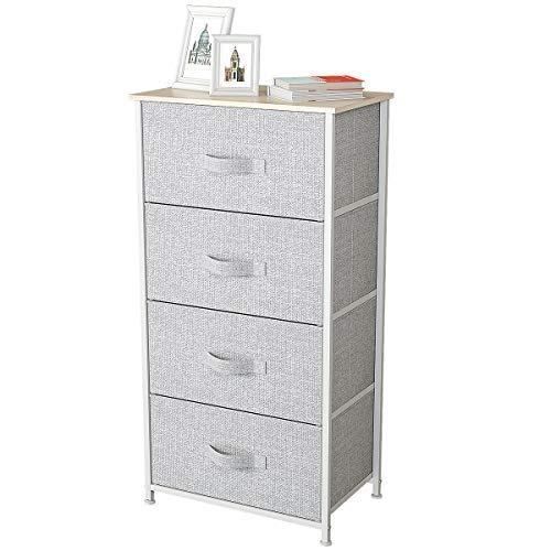 Yitahome Dresser With 4 Drawers - Fabric Storage Tower, Organizer Unit For Bedroom, Living Room, Hallway, Closets & Nursery - Sturdy Steel Frame (Light Grey) #TOP4