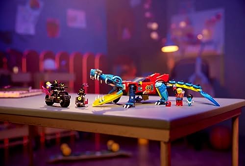 Image of Lego 71458 DREAMZzz Crocodile Car, 2-in-1 Set as Monster Truck or Crocodile Toy Car, with Mini Figures Cooper, Jayden and Night Hunter, Creative Gift for Children from 8 Years