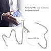 Brrnoo Clip Pocket Watch Chain with T Bar, Vintage Metal Alloy Pocket Vest Chain,44cm Retro Vintage Metal Pocket Watch Chain Link Classic Antique Gift (silver) #2
