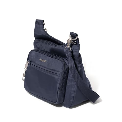 Image of Baggallini Securtex Anti-theft Crossover Crossbody Bag 11 inchw X 8.5 inchh, Rfid, Built-in Wallet, Locking Zippers