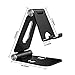 Simpeak Tablet Stand, Dual Foldable Aluminum Stand Universal Phone Stand Holder Compatible with iPhone iPad and All 4-10inch Devices,Black