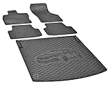 Ein Set von Kofferraumwanne & Gummifußmatten passend für Seat Leon ST (Kombi) Bj. ab 2020