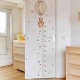 Ueiwffzo Messlatte Kinder, Höhe Diagramm Wandaufkleber, Bär Ballon Wandsticker Babyzimmer Wandtattoo Selbstklebend Wandaufkleber Für Babyzimmer