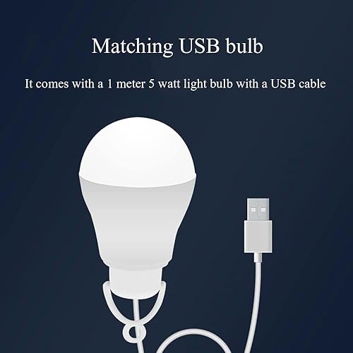 Miniatura 3 de Mini generador de energía eólica con bombilla USB de 5 W, kit de modelo de turbina de viento DIY, herramienta de enseñanza, mini turbina de viento