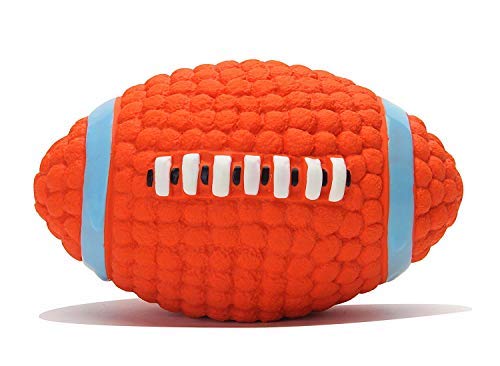 BLACK DOG 100% Durable Interactive Dog Toys Nontoxic Squeak Chew Ball Toy Durable Squeaky Rugby Dog Ball Toy Chew Textured Toy for Small Medium Large Dogs (Large) (B07N55VTBH) Amazon Price History, Amazon Price Tracker