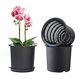 tablett rund schwarz weiß Dieser Blumentopf ist speziell für Orchideen, Dendrobium, Clivia miniata, Phalaenopsis aphrodit Rchb. F., Es ist auch für gewöhnliche Pflanzen geeignet.