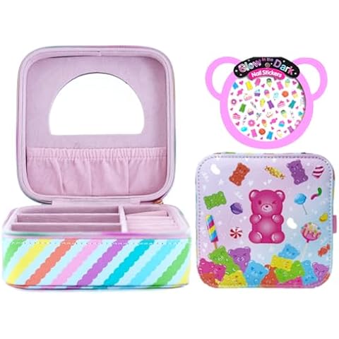 Hot Focus Travel Jewelry Case – Small Personalized Jewelry Case and Organizer for Girls, Initial Jewelry Box, Travel-Friendly Jewelry Storage. Cover