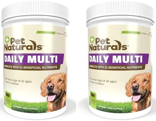 Pet Naturals Daily Multivitamin for Dogs, Veggie Flavor, 300 Chew...