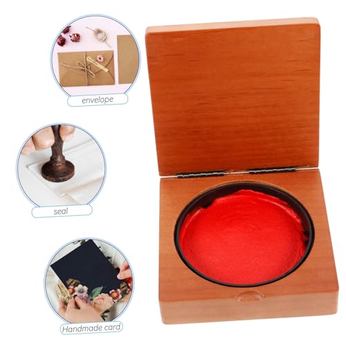 Caja de sello de madera de 3 piezas SHINEOFI para tinta de caligrafía 5
