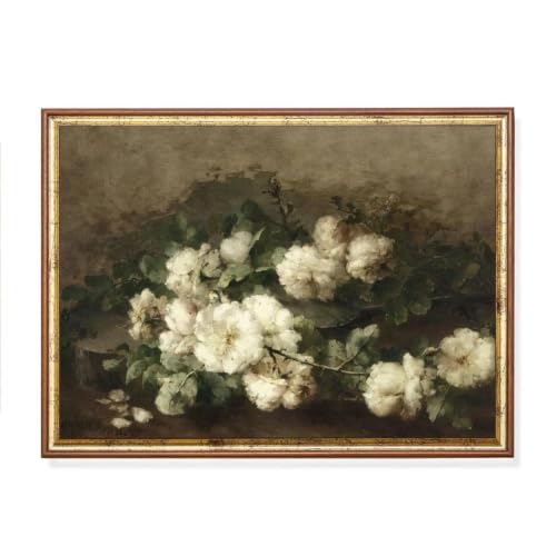 Affiche art mural nature morte florale vintage impression de peinture 60x90
