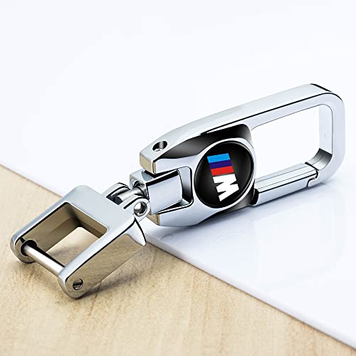 Bimadiyijia Car Keychain For Bmw,Car Keychains Replacement For Bmw 1 2 3 4 5 6 7 X1 X3 X4 X5 X6 F30 F10 F01 F32 F15 F25 G30 G31 G11 G12 Vehicle Key Chain Keyring Accessories(1 Black & 1 Silver) #TOP2