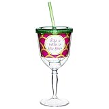 Cypress Life is Better in Flip Flops Insulated Acrylic Wine Goblet