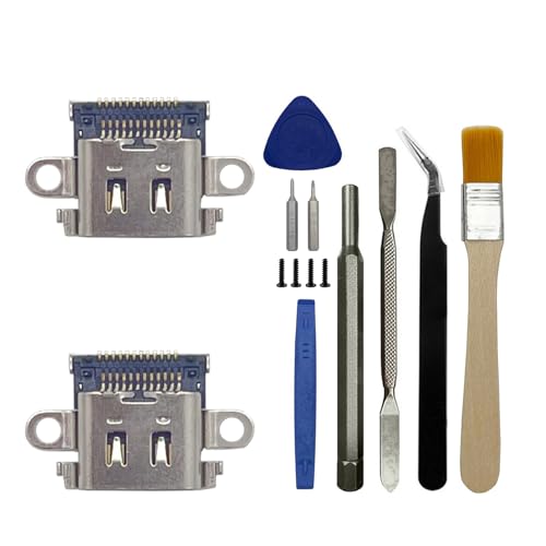 Onyehn USB Type C �[�d�|�[�g�\�P�b�g�ANintendo Switch Lite�p�R�l�N�^�����C���L�b�g (2�p�b�N)