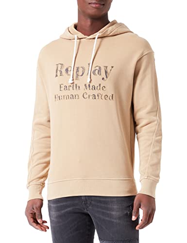 REPLAY M6157 Sudadera con Capucha, 145 Sahara Sand, M para Hombre Cover
