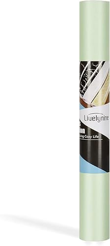 Miniatura 7 de Livelynine Papel tapiz verde claro de 15.8 x 591 pulgadas, para pegar y despegar para dormitorio, papel de contacto verde salvia extraíble para