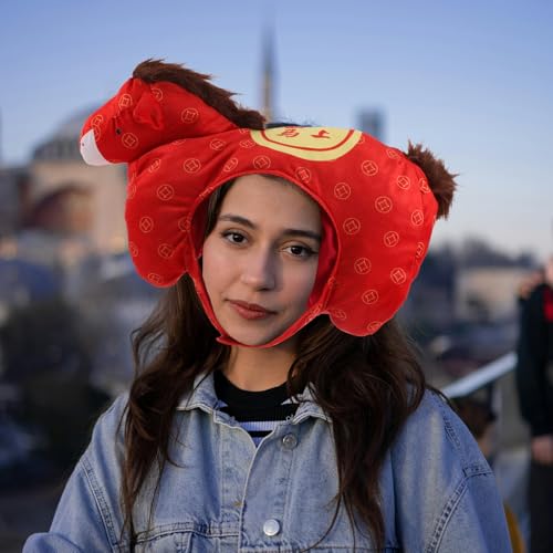 Chapeau de cheval peluche amusant accessoire idéal soirée déguisée