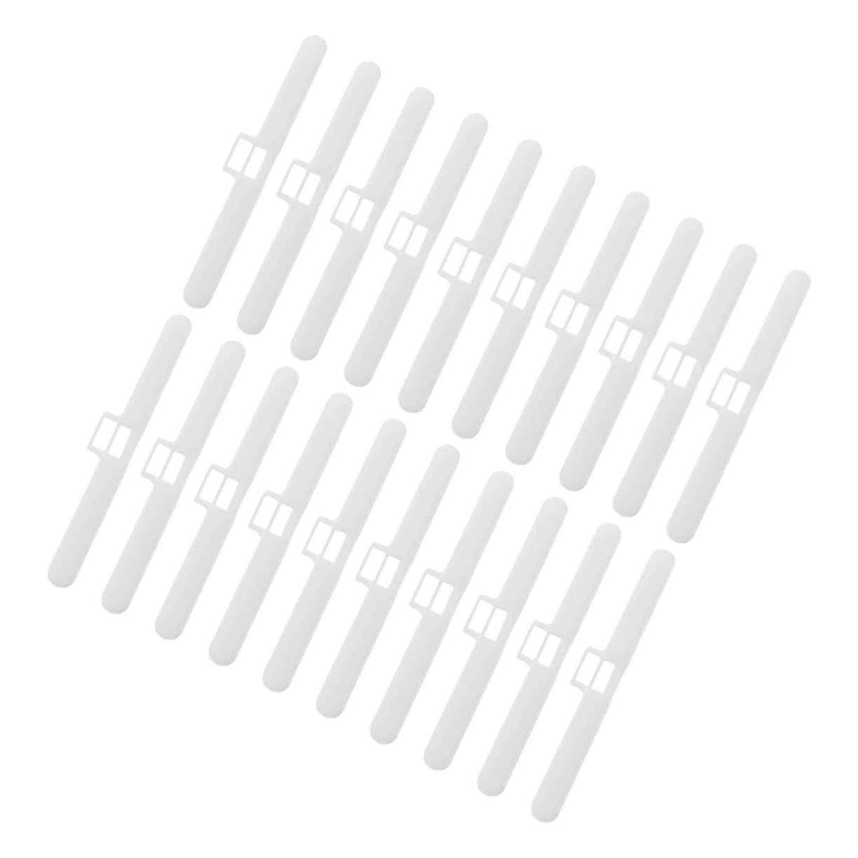 BCOATH Blinds Fixer Tab Replacement 20pcs Vertical Blind Parts Double Hole Hangers for Sliding Door Window Treatments