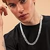 QUADRI - Extra Shiny Mens Cuban Link Chain 10mm - 925 Sterling Silver Necklace - Italian Diamond Cut Silver Chain - 24 Inch - Men's Necklaces Premium Quality - Gift Box Included #3