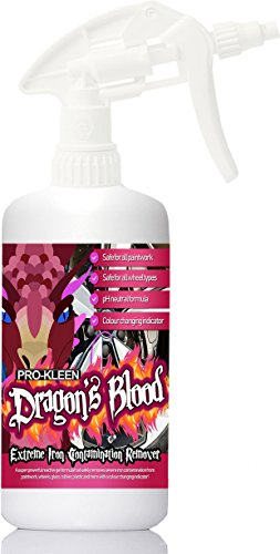 Pro-Kleen Dragon's Blood Extreme Iron Contamination Fallout Remover (1L) Super Concentrated, Fast Acting Alloy Wheel Cleaner - Safe on All Wheels, Paintwork, Glass and more