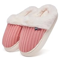 Guyarns Pantofole Donna Uomo Invernali Ciabatte quadri in Memory Foam con Suola Antiscivolo Camera da letto Interno Esterno(Rosa,38/39 EU)