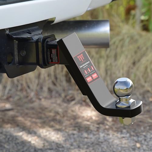 Image of TYT Trailer Hitch Ball Mount Kit, 6-Inch Drop, Fits 2-Inch Receiver, 2-Inch Trailer Ball with 5 /8 inch Hitch Pin Clip, Rated 7,500 lbs GTW / 750 lbs TW