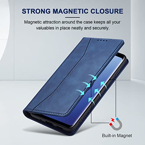 Image of Jasonyu Flip Wallet Case for Samsung Galaxy S9,Blue