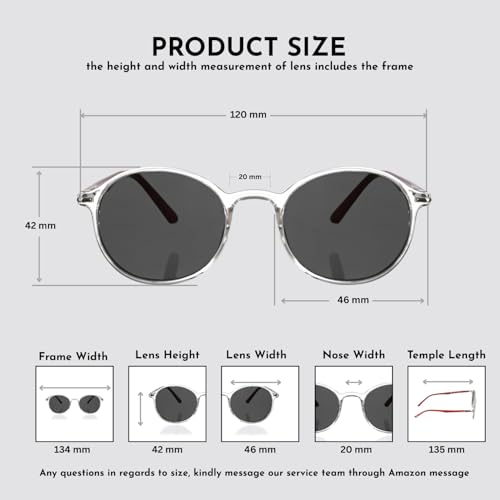 Image of ENRICO Classic Round Polarized Glasses for Men & Women | Full Rim Round Stylish Polarised Sunglasses Man & Women |100% UV Protected