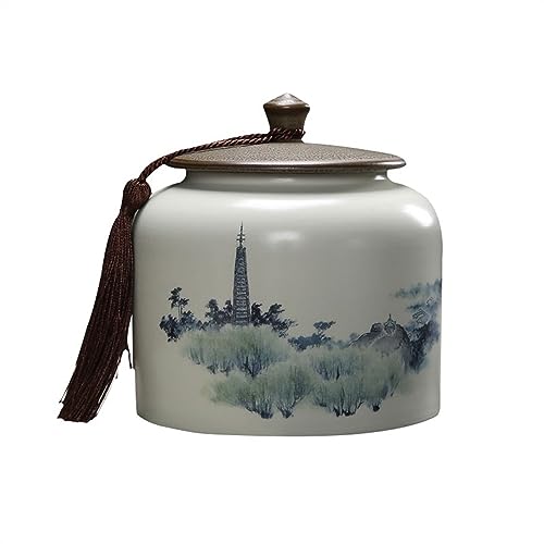 LICONG-2020 Recipiente para té Caja de Embalaje de té de Hojas Sueltas Botes sellados de cerámica vacíos Té Blanco Té Negro Té Verde Botes de té Longjing Lata para té