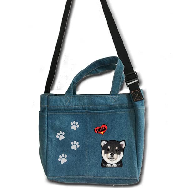 Amazon | 犬 お散歩 ショルダーバッグ デニム トート/ショルダーお散歩
