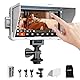 VILTROX DC-V1 Touchscreen DSLR Kamera Monitor 400 Nit 5,5 Zoll 1920 x 1080 HD-Video Peaking Focus Assist Kamera Field Monitor mit Sonnenschutzhaube und Akku 3D Lut 4K HDMI-EIN-/Ausgang