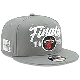 New Era Miami Heat 9FIFTY 2020 NBA Finals Bound Locker Room Snapback Cap, Adjustable Grey Hat