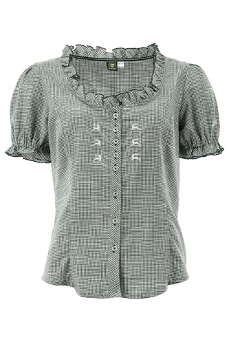 Chemisier traditionnel femme vert manches courtes col rond taille 40 Zerado