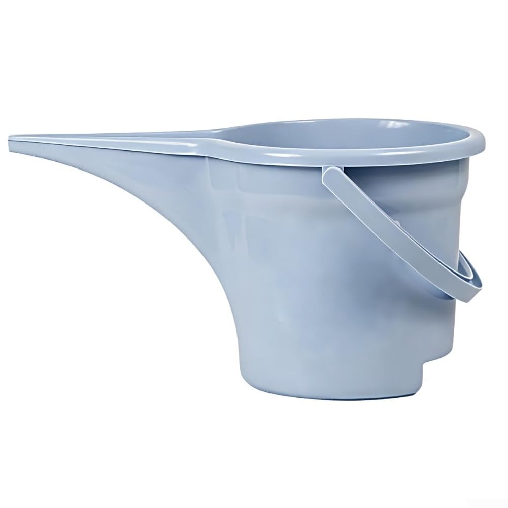Arrosoir à long bec en plastique pour intérieur et extérieur avec double poignée ergonomique et construction épaisse résistante aux intempéries, rose (bleu)