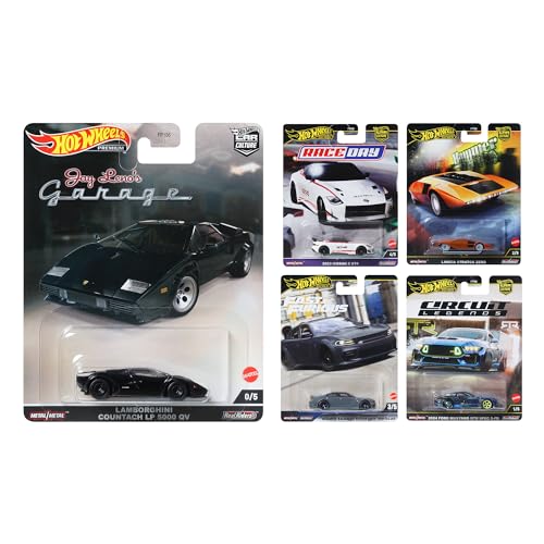 【Amazon.co.jp 限定】ホットウィール(Hot Wheels) チェイスカーガチャ 第二弾 プレミアムカー5台とオリジナルステッカー特別セット 1/25でチェイスカー入り 1000セット限定 乗り物おもちゃ ミニカー 3歳から マルチ HW_GACHA2