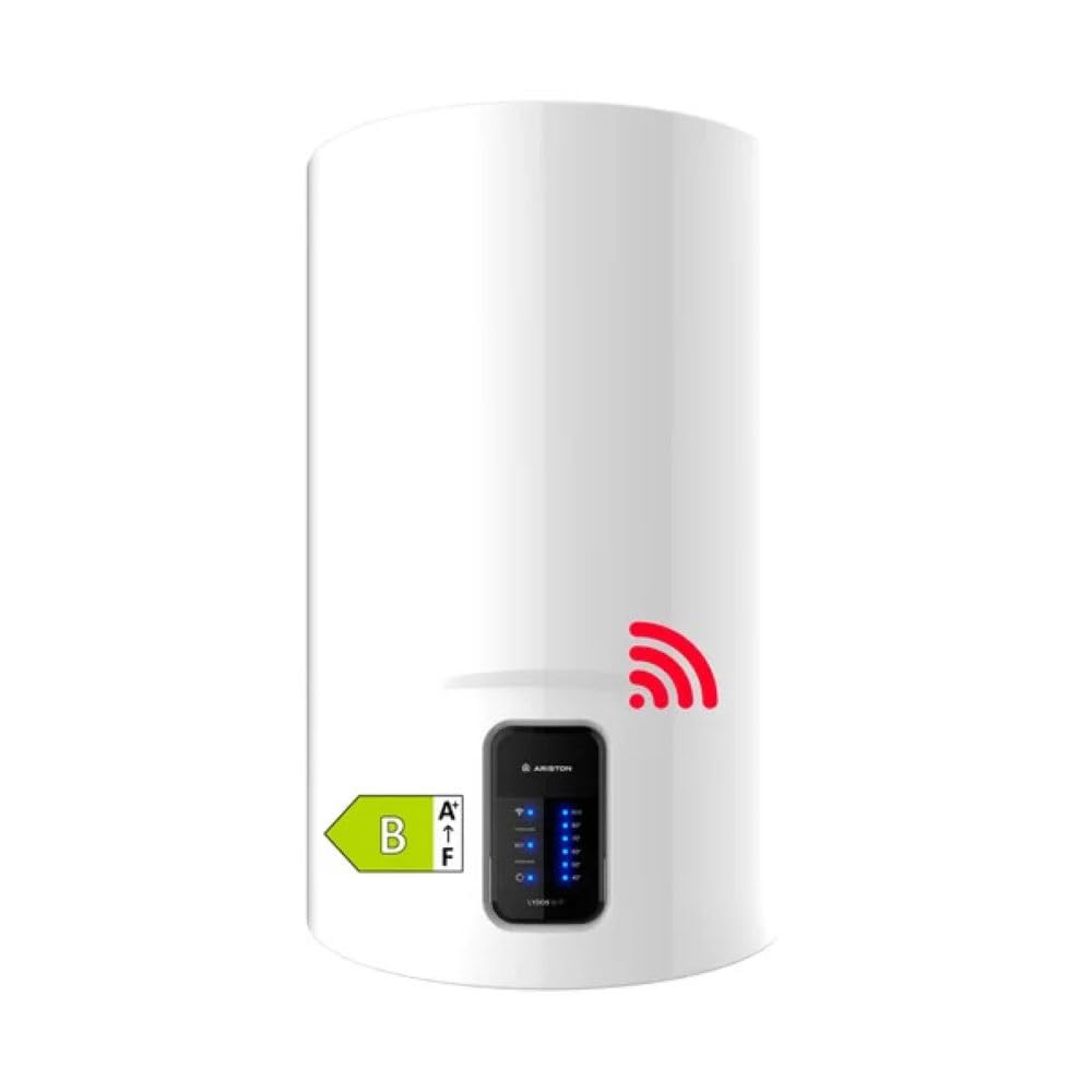 Ariston, Lydos Wifi - Termo Eléctrico 100L Vertical, Calentador de Agua Eléctrico 100 Litros con ECO-​EVO 47x45x91,​3 - Calentadores Instalación en España, Eficiencia B Rango(A+/​F) Compatible con Alexa