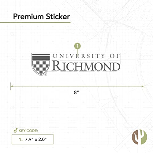 Autocollant Université de Richmond logo vinyle pour bouteille d'eau