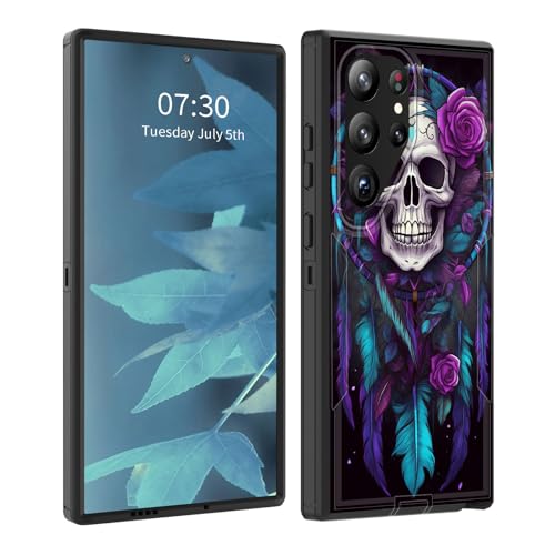 Coque Galaxy S24 Ultra en silicone crâne attrape-rêves