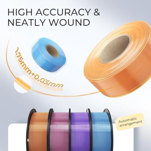 Image of CREALITY PETG Filament 1.75mm 3D Printer Filament, Translucent Dual Color Gradient Blue to White, 1kg (2.2lb) Neatly Wound Spool, Dimensional Accuracy ±0.03mm, Gradient Blue White