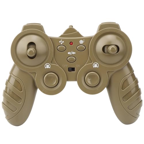 Dilwe Ferngesteuerter Kampfpanzer, 2,4 GHz RC Tank Fort mit Sound und LED, 270 Grad dreht Sich, inkl. Fernbedienung, Akku, USB-Ladekabel, Kinder/Erwachsene